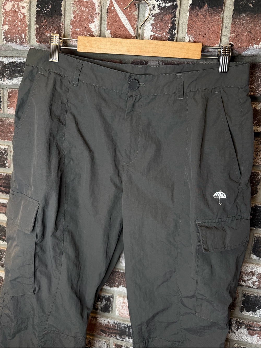 Helas Trail Cargo Pants Gorpcore Gray Skateboard Drawstring Leg Cuff Pants